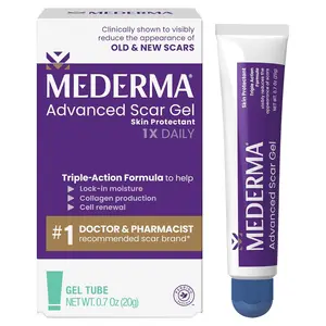 Advanced Scar Gel - Treats Old & New Scars, Reduces Appearance of Scars from Acne, Surgery, Burns, Injury & Stretch Marks, 0.70 Oz (20g)
