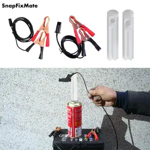 Snapfixmate 4Pcs Fuel Injector Cleaner Kit, Universal Fuel Injector Flush Cleaner Adapter DIY Cleaning Tool Kit with Test Lead, for Car Fuel Injector Tester Fuel Pump Pressure Test, TikTokShopBlackFriday