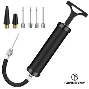 Ball Pump for Sports Balls - Ball Pump Kit, Basketball Pump, Portable Air Pump with 5 Needles, 2 Nozzle & 1 Extension Hose, Ball Pump for Basketball, Soccer, Volleyball, Rugby, Water Polo Ball & Other Inflatables Air Pump Indoor Outdoor Basketball