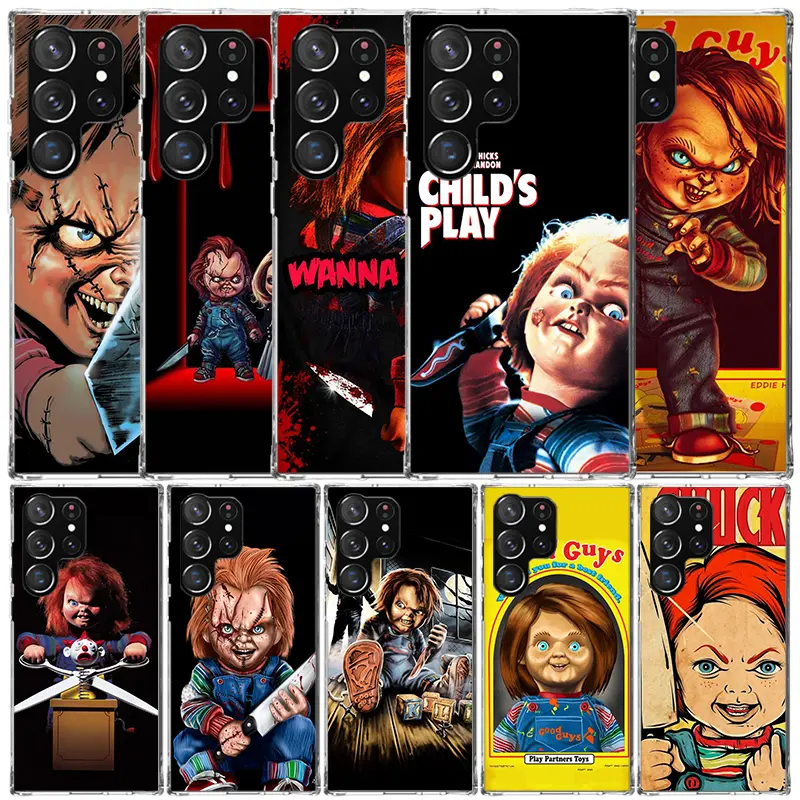 Chucky Child's Play Transparent Soft TPU Silicone Phone Case - Customized Protection Cover for Samsung Galaxy S20 FE, S21+, S22, S23 Plus, S24, S25 Edge, S26 Ultra Mobile Phone Accessory, Accessories