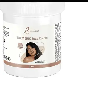 Byenblan Turmeric Face Cream - 4oz Exfoliating Moisturizer for Skin Repair, Acne Treatment, and Discoloration Reduction