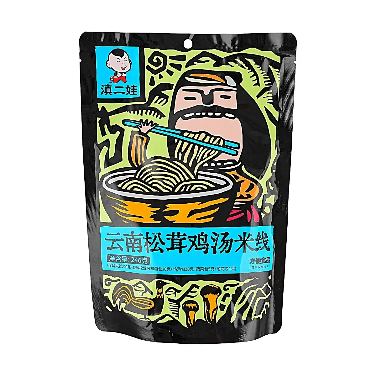 ZEW Yunnan Matsutake Chicken Noodle Soup 246g - Rich Umami Flavor, Instant Gourmet Meal