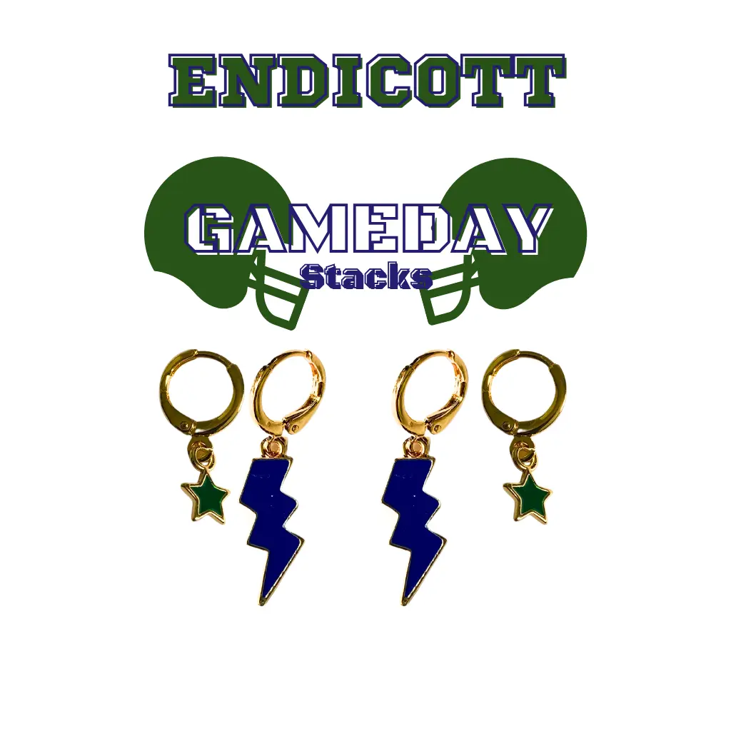 Endicott College Classic Gameday Earring  Stack For Gulls Game Day