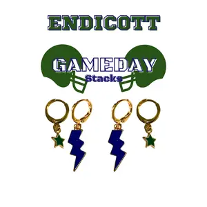 Endicott College Classic Gameday Earring  Stack For Gulls Game Day