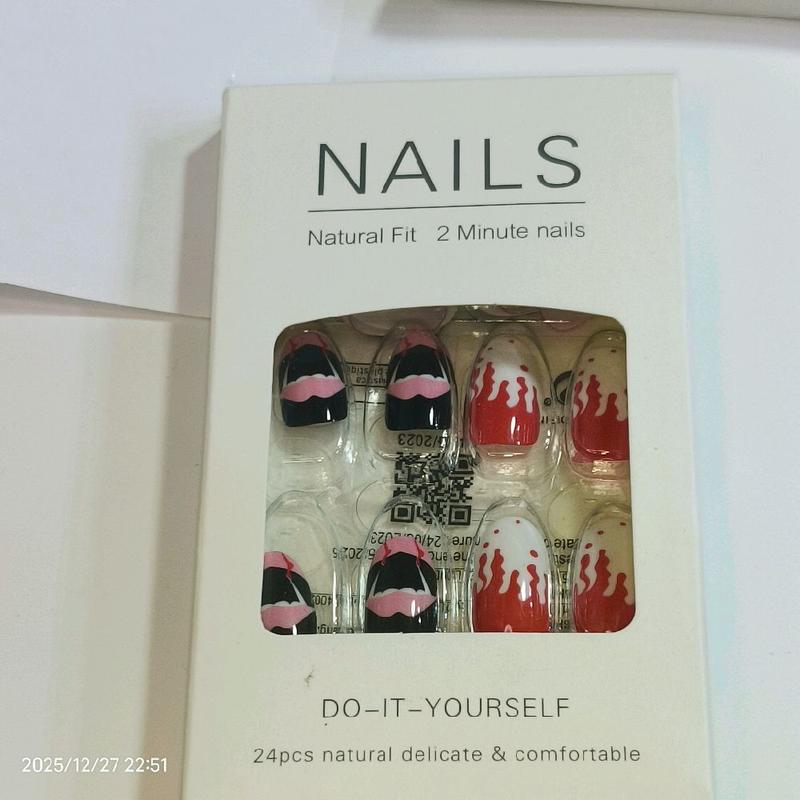 9boxes heart Press On Nails Fake Nails French Nude Nails Nail Tip with Assorted Designs and Colors microFrenchtips.