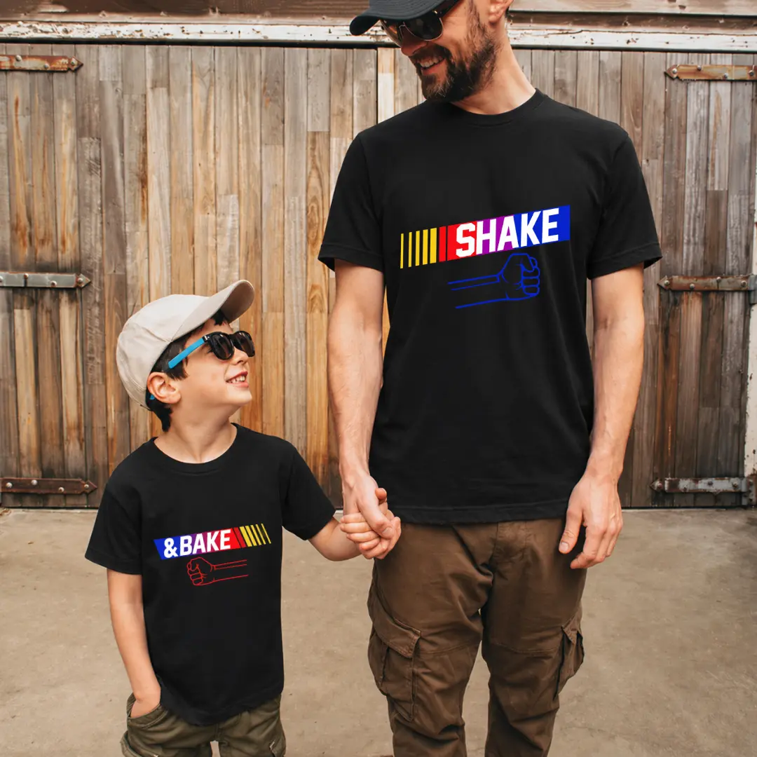 Shake-Bake Shirts, Daddy and Me Outfits,Fathers Day Shirts, Fathers Day Gift,New Dad Gift, Dad and Toddler Matching Shirts,Father Son Shirt graphic apparel summer wear perfect