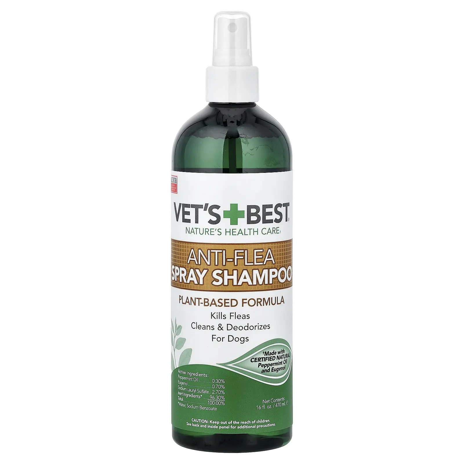Vet's Best Anti-Flea Spray Shampoo, For Dogs, 16 fl oz (470 ml)