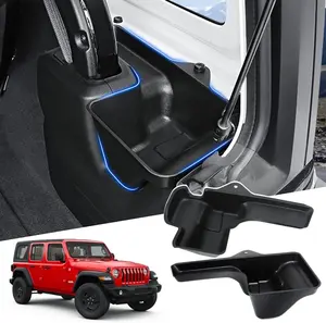 Jeep Rear Cargo Side Trunk Storage Box Tray for Wrangler JL 2018-2023 Black 2PCS Organizer Not Fit 4XE jeep wrangler accessory