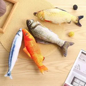 Simulated Fish Catnip Toy, Durable Plush Chew Toy for Cats, Realistic Fish Shaped Plaything, Interactive Cat Supplies, 1-Piece
