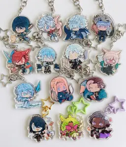 ffxiv acrylic keychain, perfect for attaching to bags, keys, or as a gift, birthday present, or souvenir for friends.