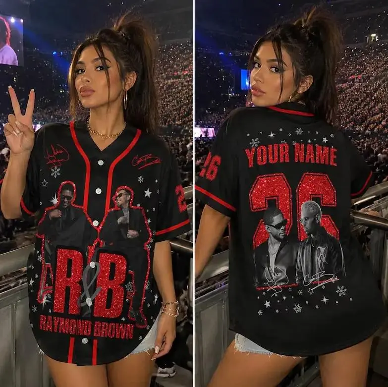 R&B Tour 2026 Baseball Jersey, Personalized Name Number Concert Shirt, Raymond & Brown Inspired Music Fan Apparel, Unisex Tour Streetwear & Festival Outfit