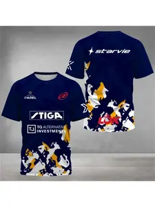 Men's Impressionist - Style Padel Tennis & Training Short - Sleeve Jersey: Quick - Dry, Breathable Fitness Set