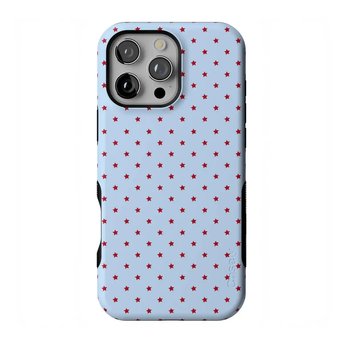 Casely iPhone 16 Pro Case | Tiny Stars | Red & Blue | Bold Protective Design | Compatible with MagSafe