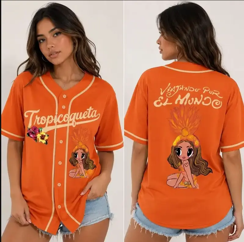 4 Styles KKroI Jersey, Viajando Por El Mundo Tour Inspired Baseball Jersey, Tropicoqueta Shirt, Latin Concert Outfit, 2026 Tropitour Jersey For Both Women Men