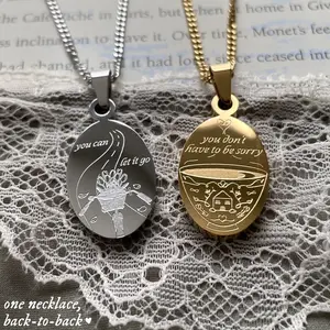 Flower Tea Double-Sided Necklace