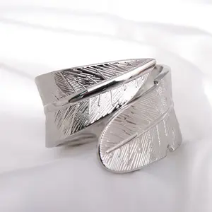 Bohemian Style Silver-Tone Leaf Bracelet for Women Elegant Zinc Alloy Bangle with Intricate Leaf Design Perfect for Daily Wear or Gifting Gift Bracelet
