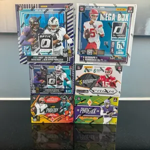 Break #159: 1x 2025 Optic Mega Box, 1x 2025 Donruss Mega Box, 1x 2025 Optic Blaster, 1x 2024 Phoenix Blaster, 1x 2025 Phoenix Blaster,  1x 2025 Prizm Blaster