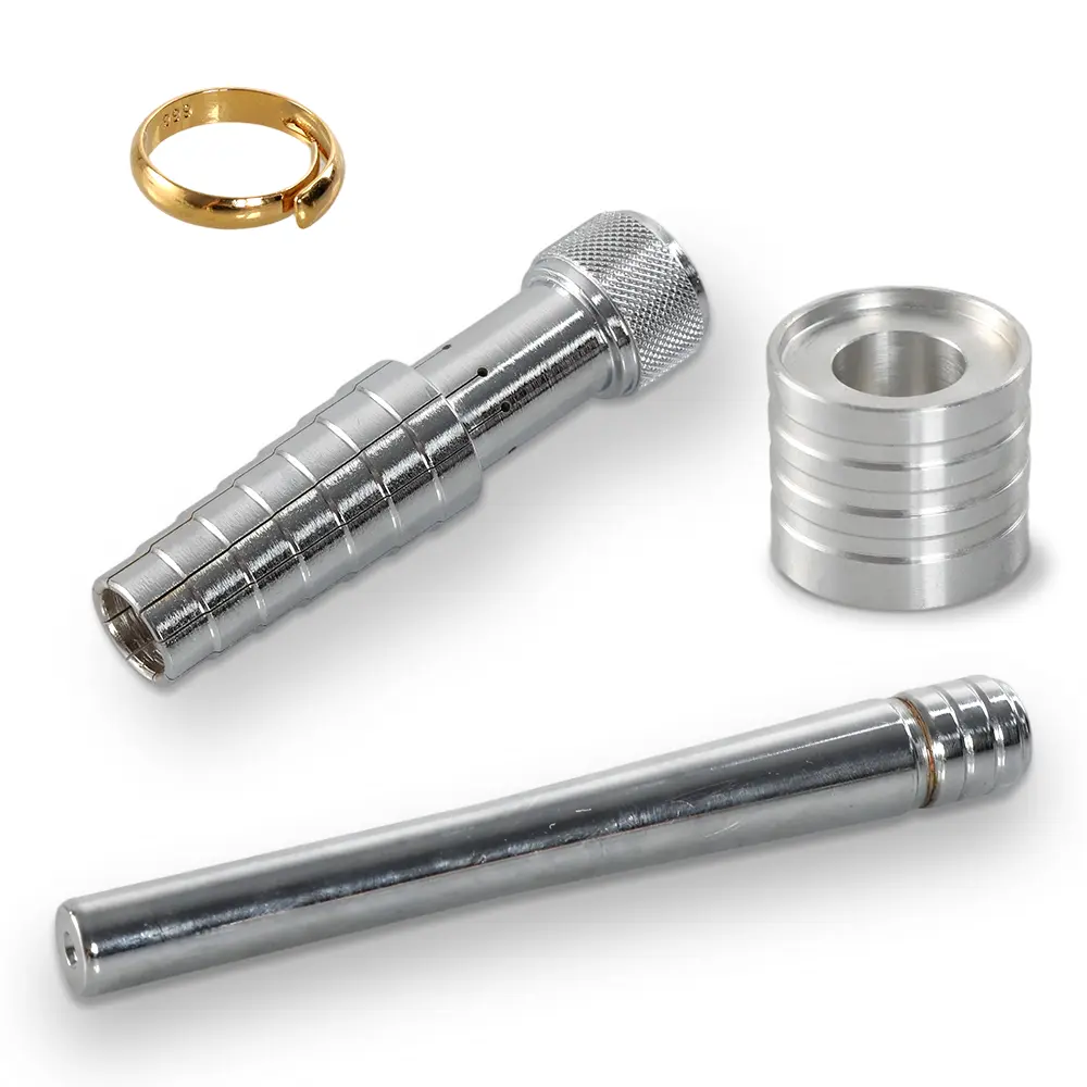 summerwins 4Pcs Jewelry Crafting Hand Tools Kit with Steel Ring Size Adjusters - Accurate Resizing for Gold, Silver & Other Soft Metals, Ring Expander Adjusters for Jewelry Makers