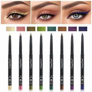Waterproof Colored Eyeliner Pen, 2-in-1 Blendable Eyeshadow Stick Multi-color Longwear, Smudge-Proof Matte Metallic Bright Eye Liner