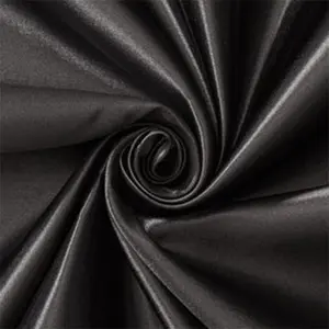 Bridal Satin—Taffeta Material—Black Color—High-Quality—Sold by The Yard
