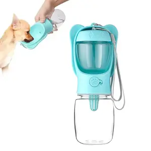 Portable Dog Cat Water Bottle with Food Storage Container, Suitable for Pet Feeding Outdoor Travel, Pet Supplies