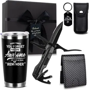 Birthday Gifts for Men Funny Christmas Gifts Baskets for Him Fathers Day for Dad Anniversary Who Have Everything for Husband, Boyfriend, Brother, Son, Grandpa Tumbler Multitool  Set