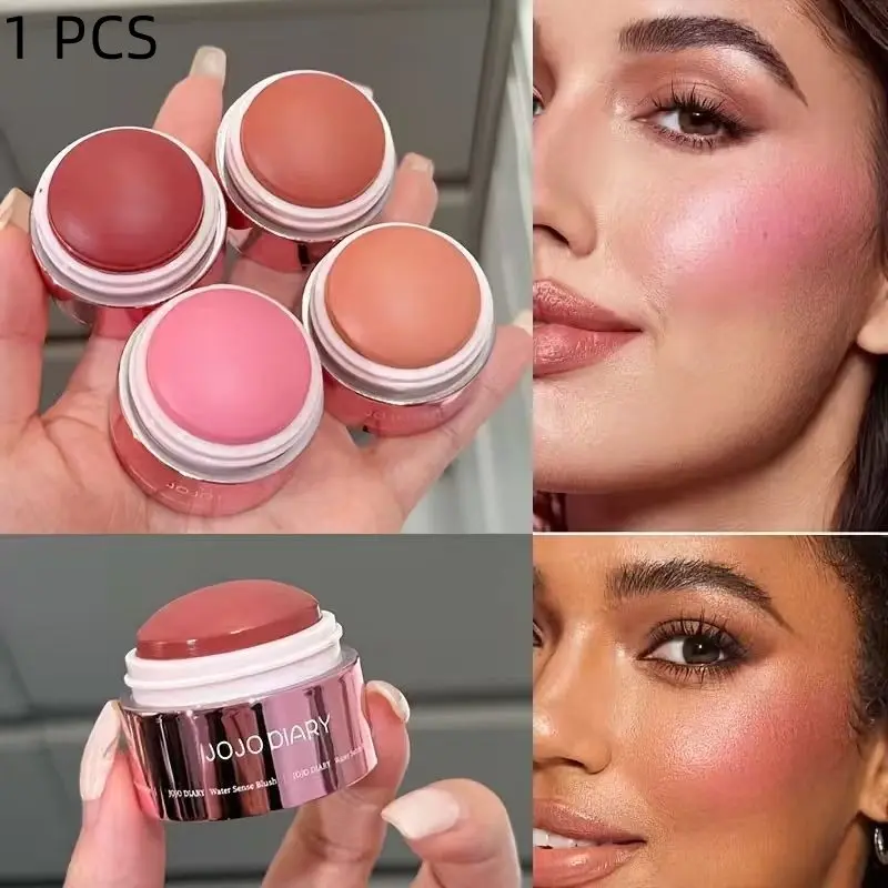 Lip and Cheek Dual-Use Blush Lip Cheek Pot - Naturally matte to brighten skin, multifunctional blush for face, 3-in-1 makeup stick for face, eyes, and lips, suitable for all skin types for everyday, daily, party, and festival looks
