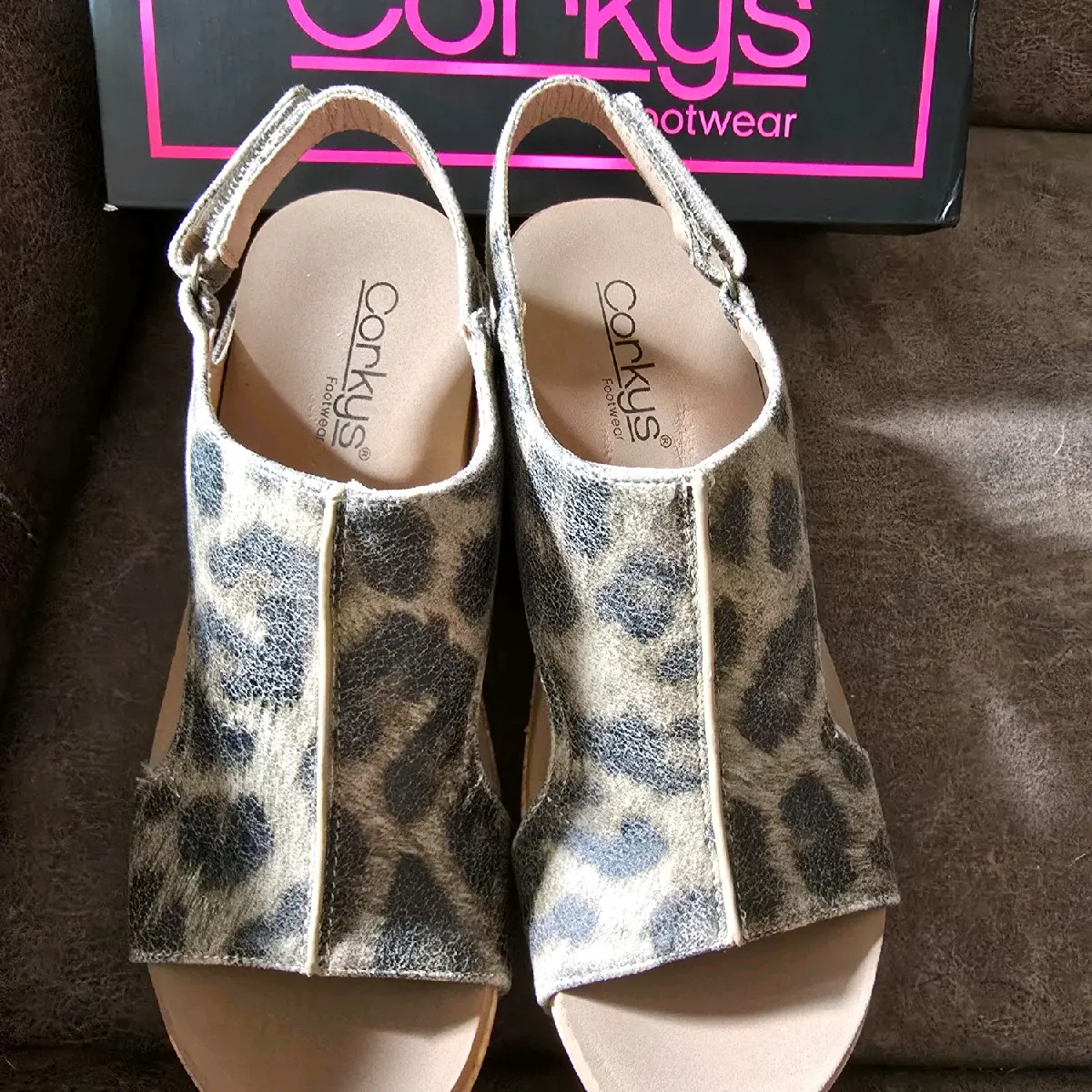 Washed Cognac Leopard Carley Corkys