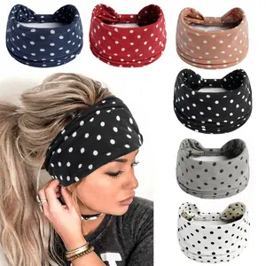 Non-Slip Wide Headbands for Women with Thick & Curly Hair - 6 Pack Stretchy Boho Paisley Bandana Wraps. Soft, Sweat-Wicking & Comfortable No-Headache Fit for Yoga, Workout.