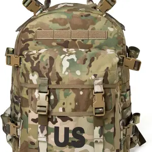 MT Military Army MOLLE 2 Tactical Assault Backpack Rifleman 3 Day Pack Medium Rucksack with US Logo Camouflage Design