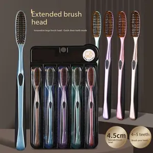 Wide Head Soft Toothbrush – Gentle on Gums, 4-Pack for Adults Oral toothbrush