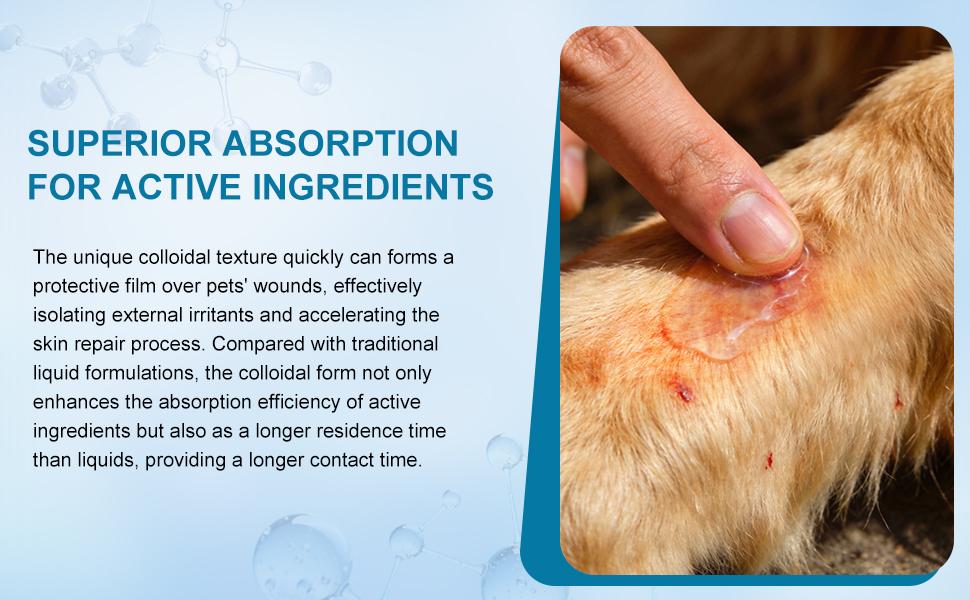 MORIKEY Pet Soothing Hydro Gel for Dogs and Cats Relieves Itchy Skin and Irritation Bites Scratches Safe if Licked