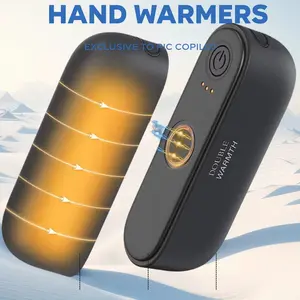 Rechargable Handwarmers 2in1 Magnetic 6000mAh Battery 3 Heating Settings 8h Long Lasting Heat Portable Pocket Heater for Winter Outdoor
