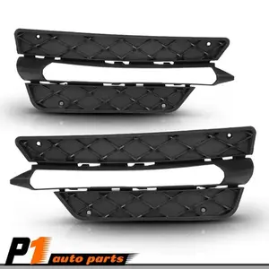 Bumper Grille Fog Light Covers, Left/Right (LH & RH) Set, Easy Install Fit for 2012-2014 Mercedes Benz C250/C300