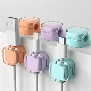 Magnetic Cable Organizer for Office Desk, Home Organization Tool, Magnetic Coiling Device, Fixed Clip, Cable Organizer Clips, Essential for Charging Cables