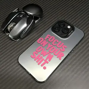 Focus On Your Own Shit Empowering Slogan Phone Case Durable Hard Acrylic Back Case With An Anti-Yellowing Coating, Made From High-Quality Designed For Reliable Drop Protection For Your Phone For iPhone 17.16.15.14.13.12.11.X.XS.XSMAX.XR.8.7