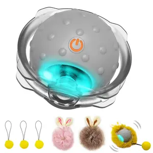 AUKL Interactive Cat Toy Ball – Smart Auto Rolling Robotic Cat Toy with Motion Sensor &amp; Bird Sounds for Indoor Cats