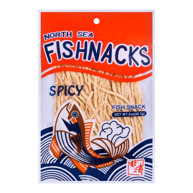 High Protein North Sea Fish Crisp, Spicy Chili Crisp Flavor - 56.7g On-the-Go Snacks for Adults, Watch Party Crisps & Puffed Snacks