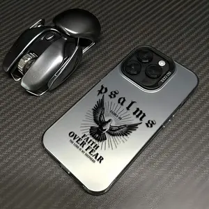 Dove Illustration With Faith Over Fear Phone Case Boasting A Premium Color Silver Base With Crystal-Like Clarity Texture Skin-Friendly Hand Feeling Shockproof And Drop-Resistant for iPhone 17 16 15 14 13 12 11