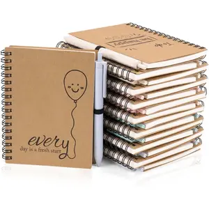 16 Set Inspirational Journals Bulk, 4"x5.5" Small Spiral Notebooks with Pens, Motivational Office School Supplies, Gifts for Coworkers Employees Students