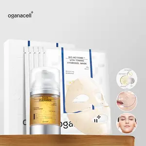 Oganacell DERX Deep Pore Cleansing & Repair Set | Walnut Granule Powder, Blackhead Removal, Amino Acid Cleanser, Gentle Cleansing | Glass Skin Collagen Gel Mask (5 sheets), Skin Repair, Korean Skincare