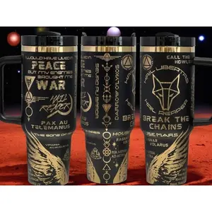 Red Rising Howler themed 40oz Tumbler, Laser Engraved, Book Club Merch, Booktok, Sci-Fi Series