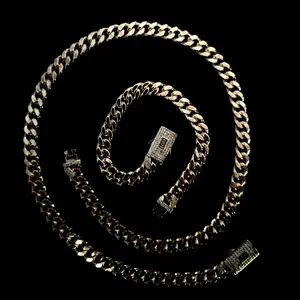 37 - GoldPlated Cuban Style Jewelry set- 18K Gold, Elegant Design, Unique Cuban Style, Perfect for Any Occasion