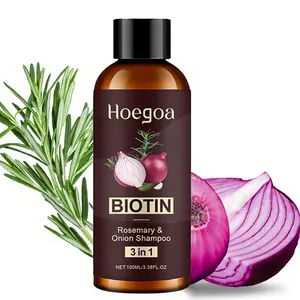 Onion & Biotin Hair Growth Shampoo: Infused With Natural Rosemary Tea Tree Oil Anti Hair Loss Shampoo - Scalp Smooths Thickening Formula Support Hair Regrowth For Women Men (100ML/3.38 FLOZ)