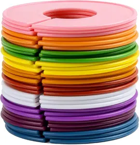30PCS Closet Dividers Clothes Organizers - Sukh Closet Organizers Plastic Clothes Size Dividers Labels Separators for Garment Organizer Boutique Hanger Clothing Rack No Burrs 10 Assorted Colors