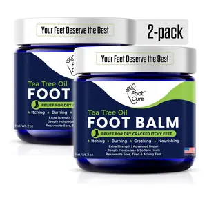 Foot Cure Tea Tree Oil Foot Balm – Moisturizer for Dry Cracked Feet – Instantly Hydrates & Soothes Irritated Skin & Athlete's Foot – Best Foot Care for Women and Men