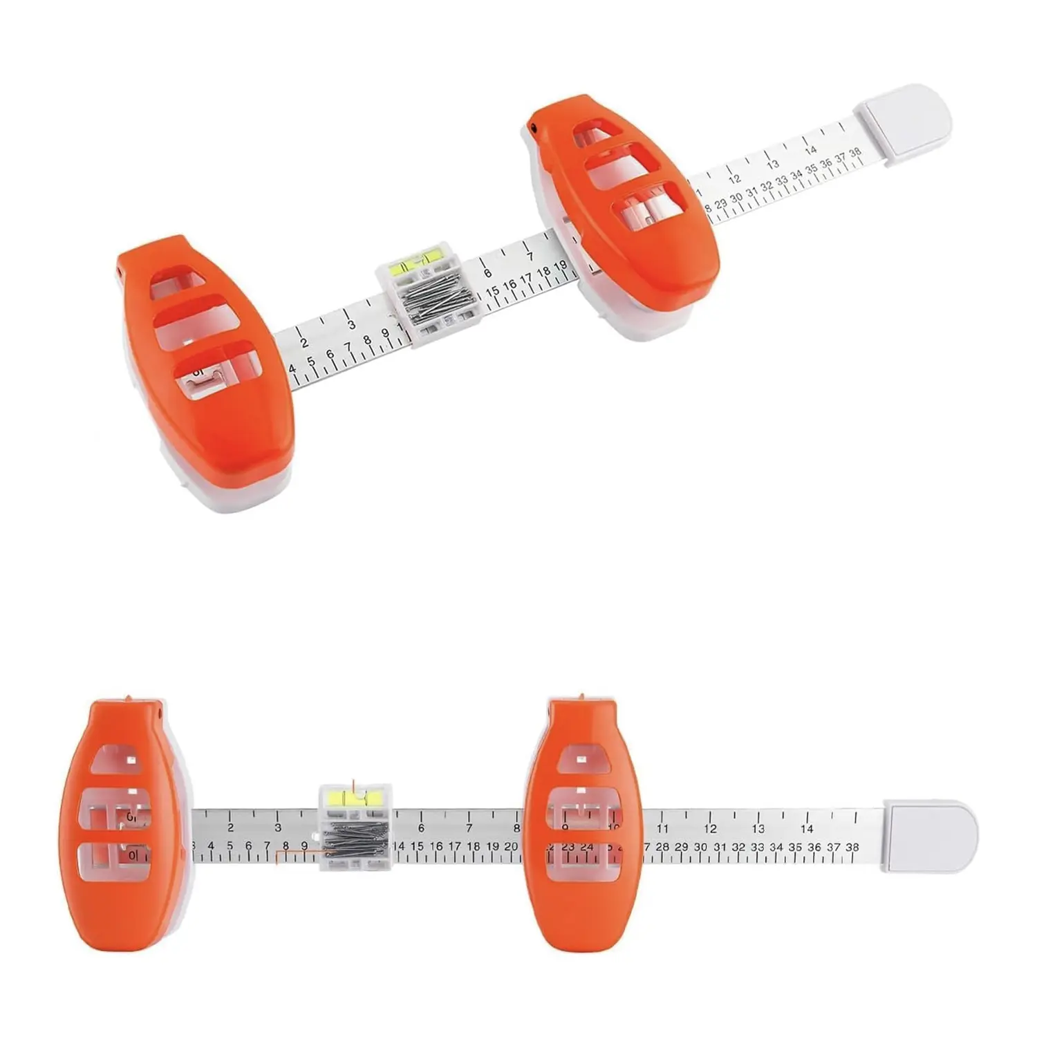 3-in-1 Picture Hanging Tool, Magnetic Nail Hanger with Level Ruler, No Hammer Wall Mount Tool for Frame Mirror Gallery Decor, Comes with 20 Brad Nails