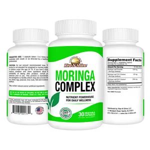 Rise-N-Shine Moringa Complex – Premium Moringa Oleifera Supplement for Energy, Immunity, and Overall Wellness – 30 Vegan Capsules
