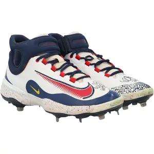 Willson Contreras St. Louis Cardinals Autographed Game-Used White and Navy Nike Cleats from the 2025 MLB Season with "Game Used" Inscription - NF70443551-52 - Fanatics Authentic Certified
