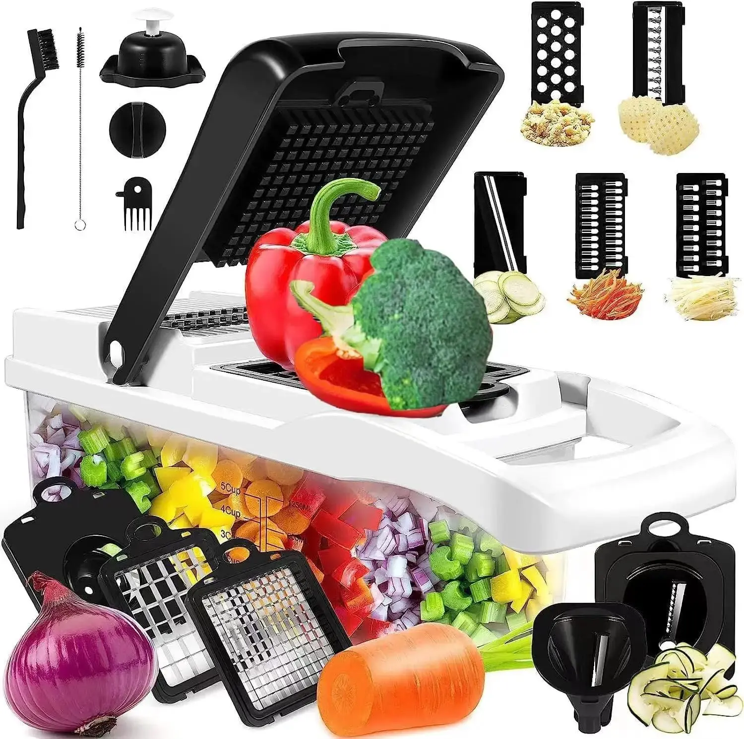 Infinite 26 in 1 vegetable fruit slicer, chopper, dicer, Slicer Food Cutter Shredder Mandolin for Veggie Onion Salad Fruit Potato (Kitchen Gadget & Essential) Utensils Chopping